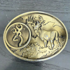 Men’s Browning Gold Deer Belt Buckle One Size